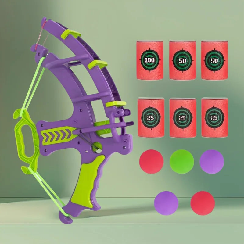 1 set of toys suitable for indoor and outdoor activities, including sports, jumping, cartoon dart board, throwing sticky balls