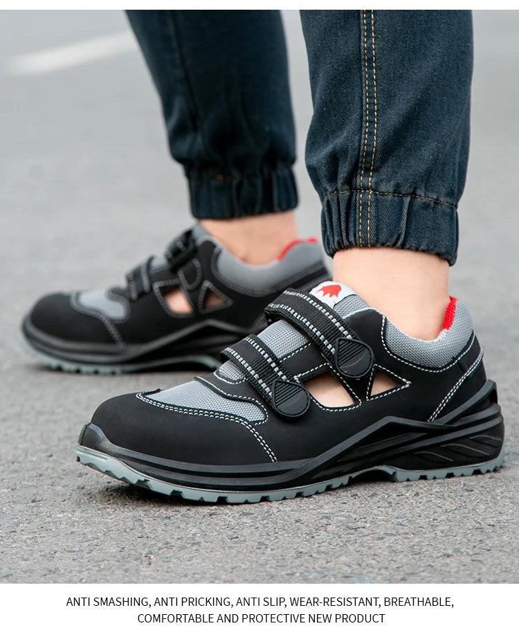 Summer Safety Shoes Men Construction Site Work Shoes Wear Resistant Anti Slip Breathable Sandals For Men Indestructible Shoes