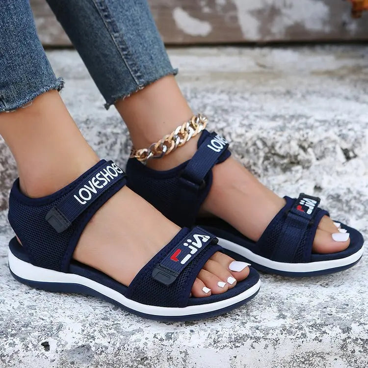 Sports Sandals Summer New Open Toe Heightened Platform Sandals Women's Beach Shoes Athleisure Sandals Plus Size 35-43