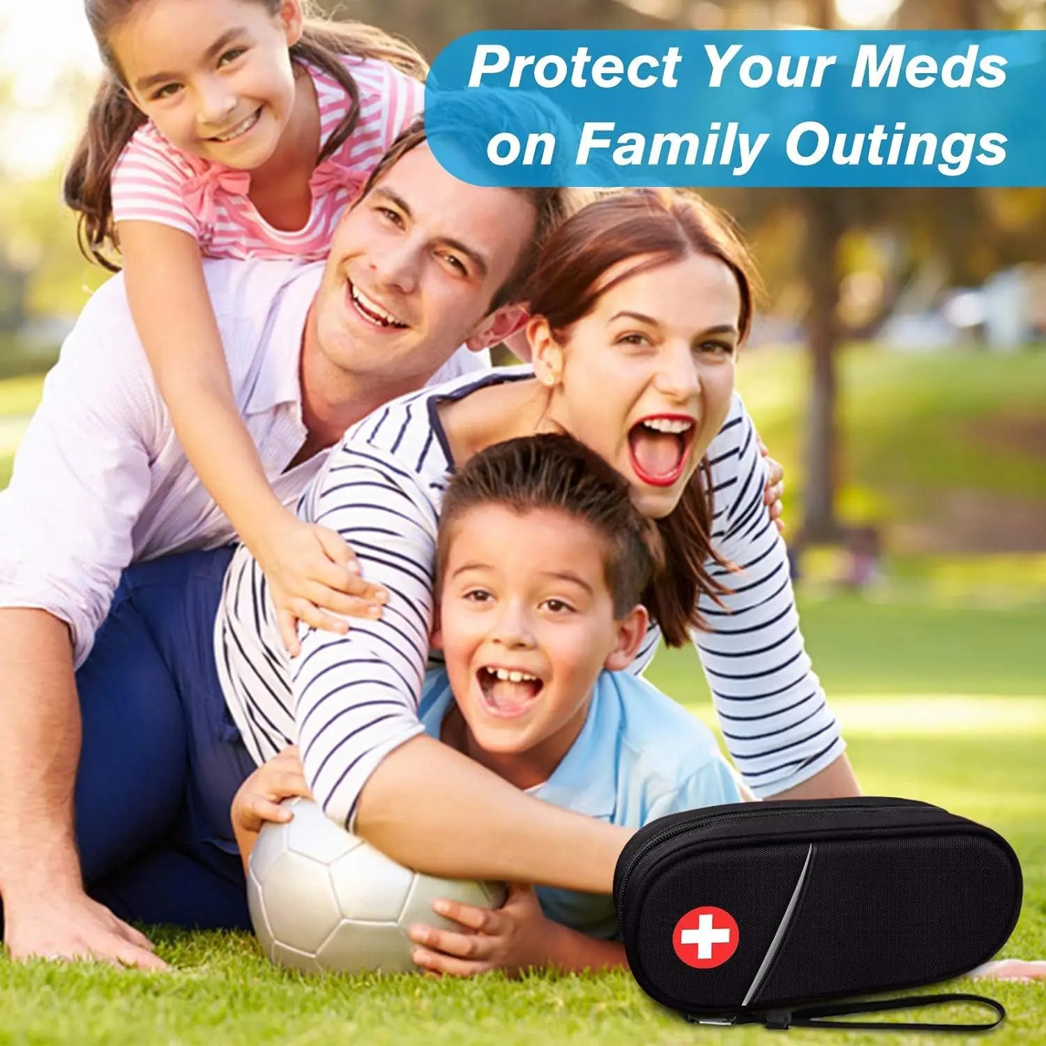 Outdoor EpiPen Medical Carrying Case Travel Medication Organizer Bag Emergency Medical Pouch Hold 2 EpiPens Medical Supply