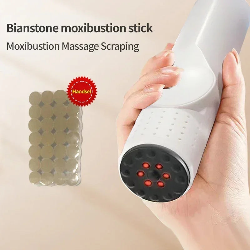 Moxibustion Scraping Massager Instrument Portable Intelligent Health and Wellness with Stone Moxibustion Scrap Board Accessories