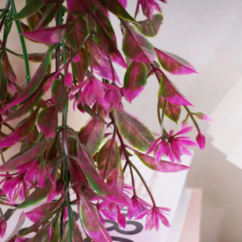 Leaves Vines Home Room Decor Hanging Artificial Plant Plastic Leaf Grass Wedding Green Plant Ivy Home Outdoor Garden Decor