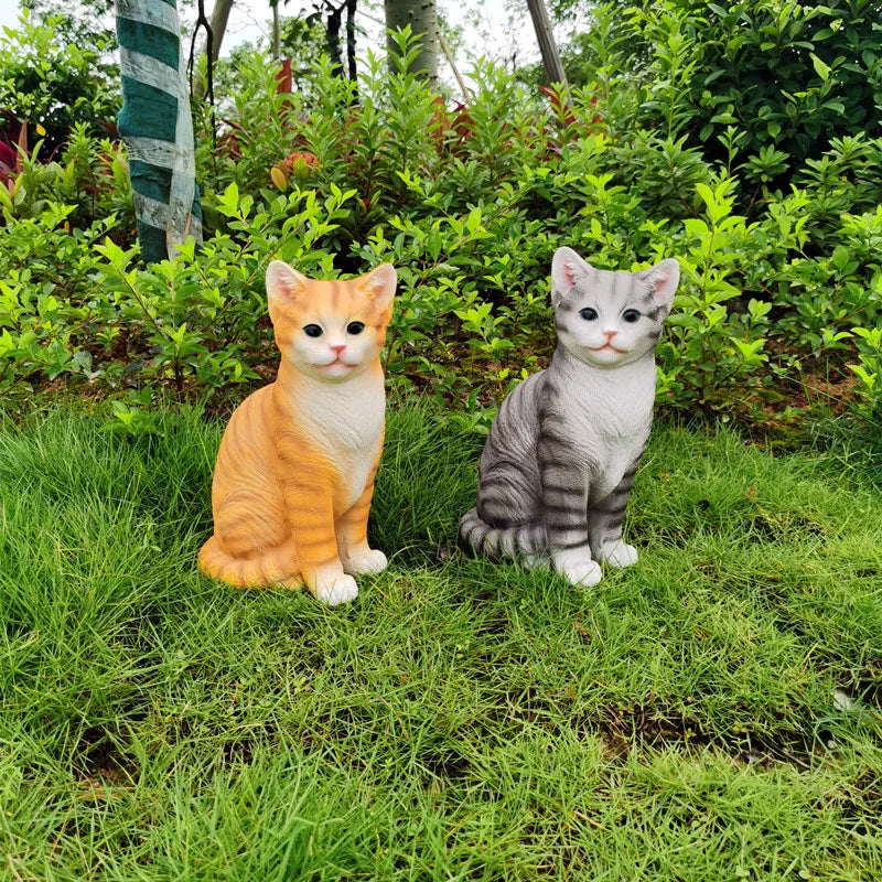 Kitten Cute Animal Garden Outdoor Courtyard Home Decoration Balcony Gardening Animal Room Crafts Decorative Home Accessories