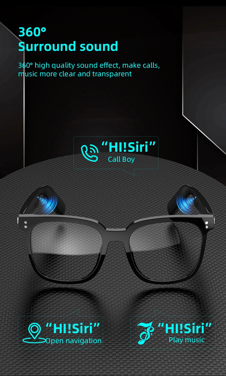 Bluetooth 5.4 Glasses Headsets Wireless Glasses Earphones Air Conduction Headphones Noise Reduction Earbuds Outdoor for Xiaomi