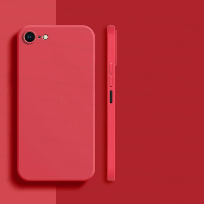 جراب لهاتف iPhone 8 لهاتف iPhone SE 2022 2020 7 8 جراب فاخر مقاوم للصدمات مصنوع من مادة TPU الناعمة والسيليكون السائل جراب خلفي لهاتف iPhone 8