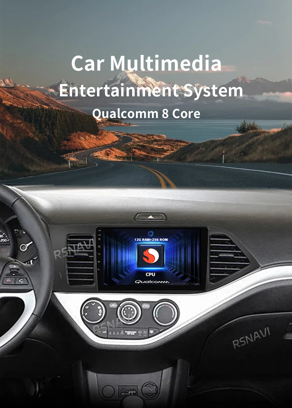 Android 15 For KIA Morning 2 picanto 2011-2017 LHD 2K QLED Android Car Radio Multimedia Video Player GPS Stereo CarPlay