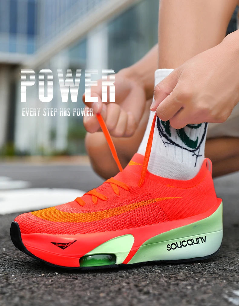 Air Cushion Running Shoes Speciality Marathon Men Sports Breathable Lightweight Women's Comfortable Nonskid Leisure Sneakers