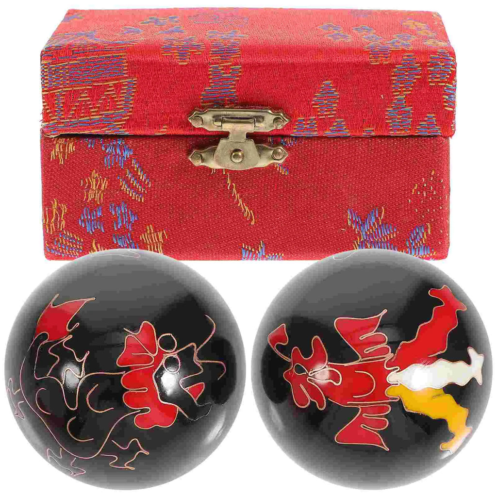 Hand Exercise Baoding Balls Chinese Health Balls Massage Ball Stress Relief Therapy Tool Wellness Gadgets Arthritis Pain Relief