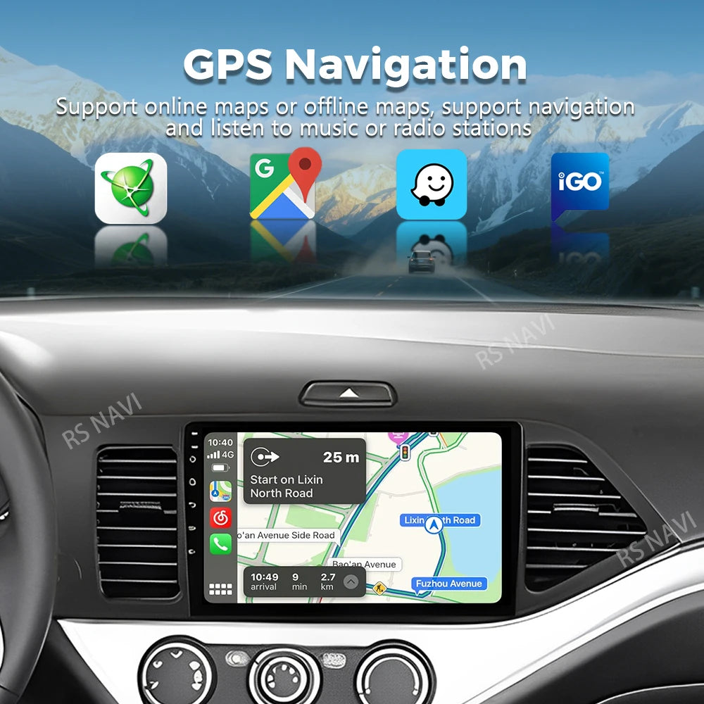 Android 15 For KIA Morning 2 picanto 2011-2017 LHD 2K QLED Android Car Radio Multimedia Video Player GPS Stereo CarPlay