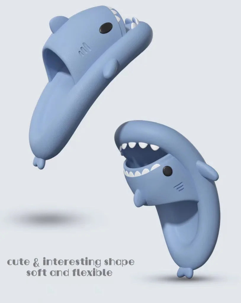 Fashion Women Shark Slippers Removable Fins Slides Indoor EVA Light Sandals Beach Couple Outside Men Shark Flip Flops