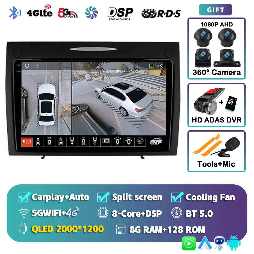 Android 15 For Benz SLK-Class R171 2004 - 2011 2K QLED Android Car Radio Multimedia Video Player GPS stereo CarPlay Head Unit 4G