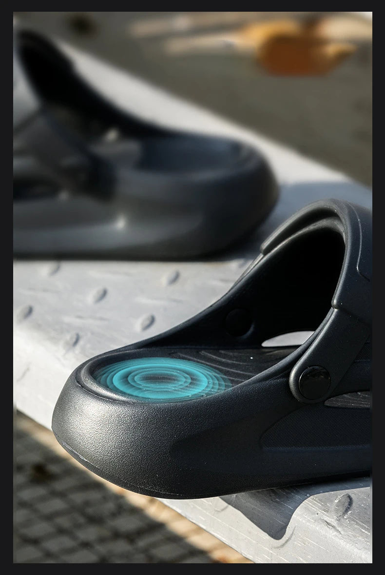 Man Sandals Fashion Sports 5CM Thick EVA Sole Comfortable Soft QuikFoam Slippers Slides Beach Street