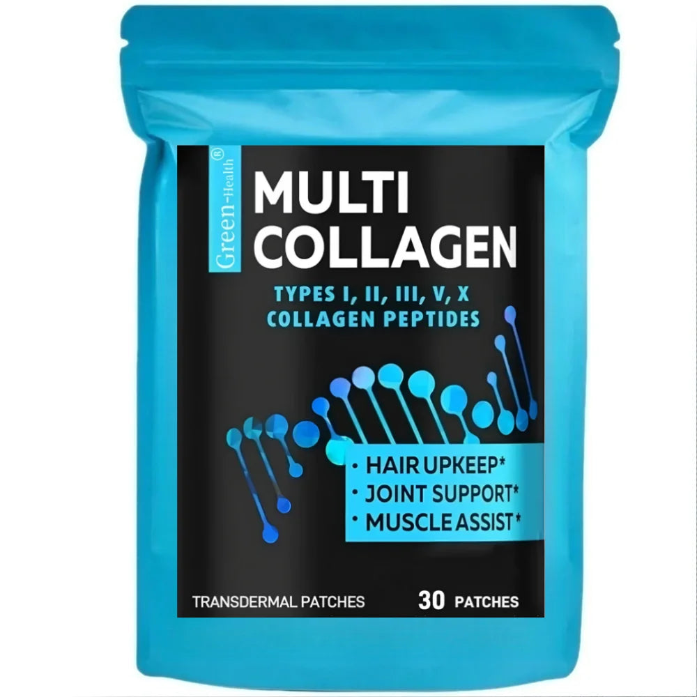 30 Patches Multi-collagen Transdermal Patches For Skin Hair Nail Joint & Bone Health Support Beauty And Wellness