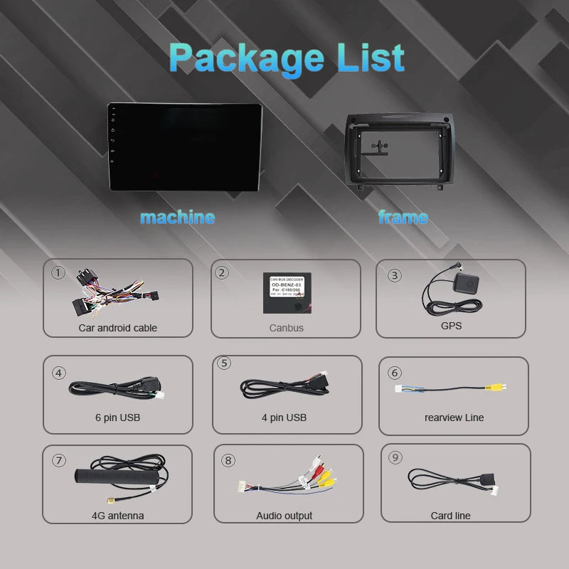 Android 15 For Benz SLK-Class R171 2004 - 2011 2K QLED Android Car Radio Multimedia Video Player GPS stereo CarPlay Head Unit 4G