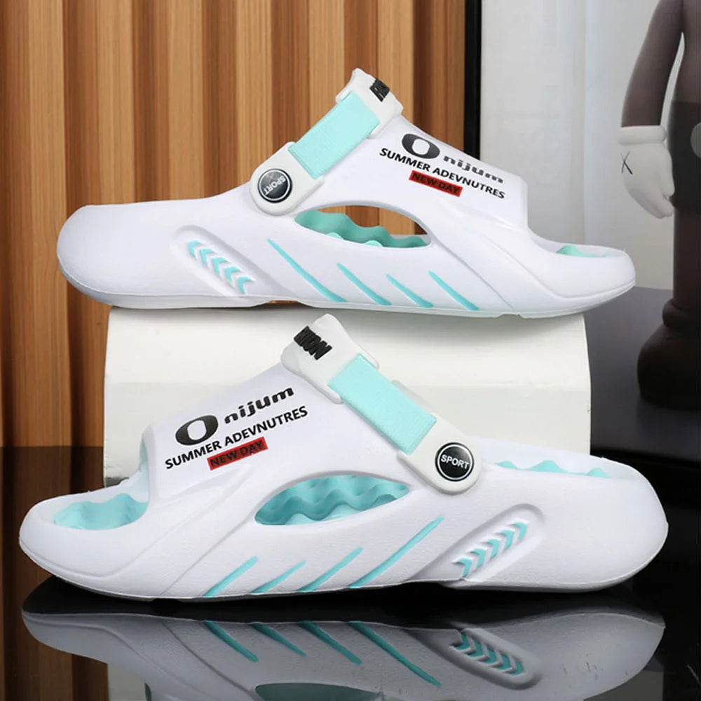 Comwarm New Thick Sole Men Sandals Indoor Outdoor Men Massage Slippers Casual Beach Slides Fashion Men's Sport Slippers Big Size