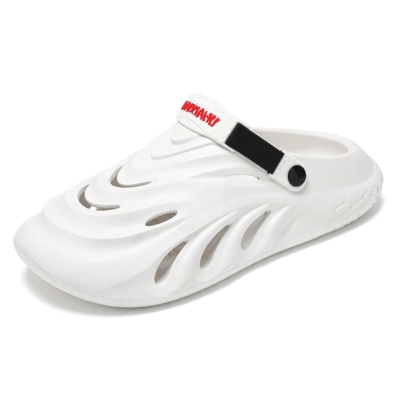 Fashion Men's Sandals Soft EVA Clogs Fashion Thick Sole Couples Beach Slippers Casual Slide Hole Shoes