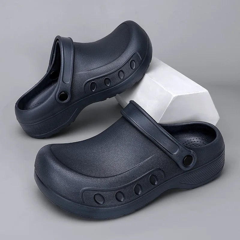 2025 Men's Casual Outdoor EVA Injection Molded Anti Slip Slippers Outsole Comfortable Garden Cloth Waterproof Sandals Size 39-48