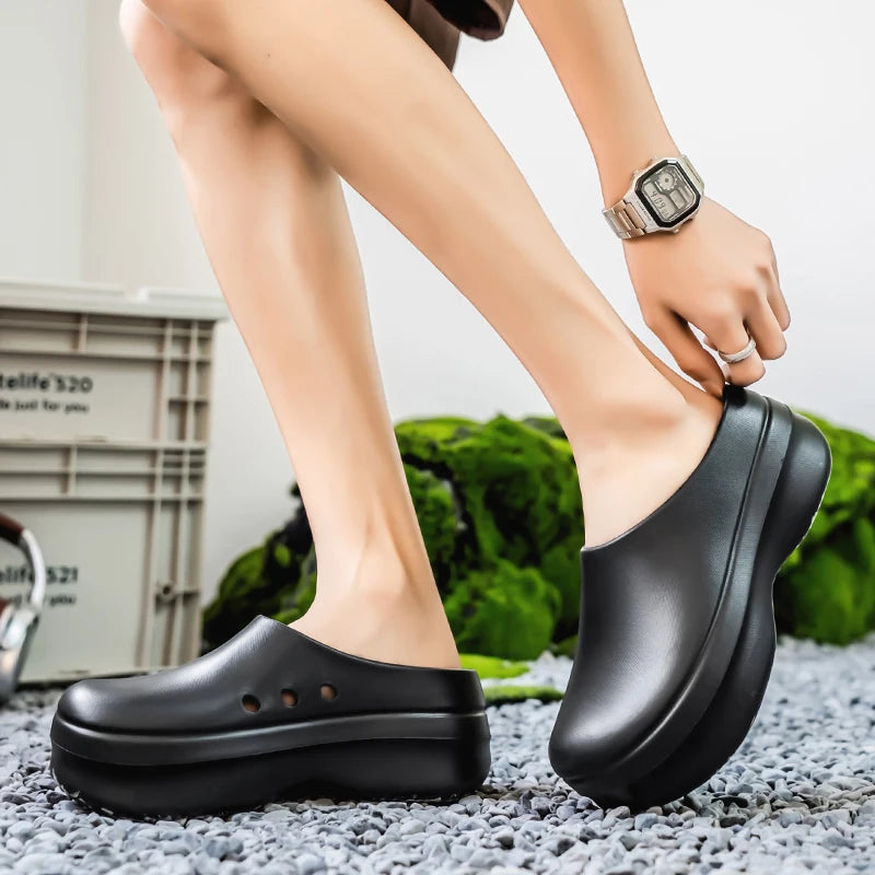 Fashion EVA Men Casual Shoes Thick Soles Sandals WaterProof Anti Slip Work Shoes Women Comfort Nurse Shoes Couple Garden Clogs