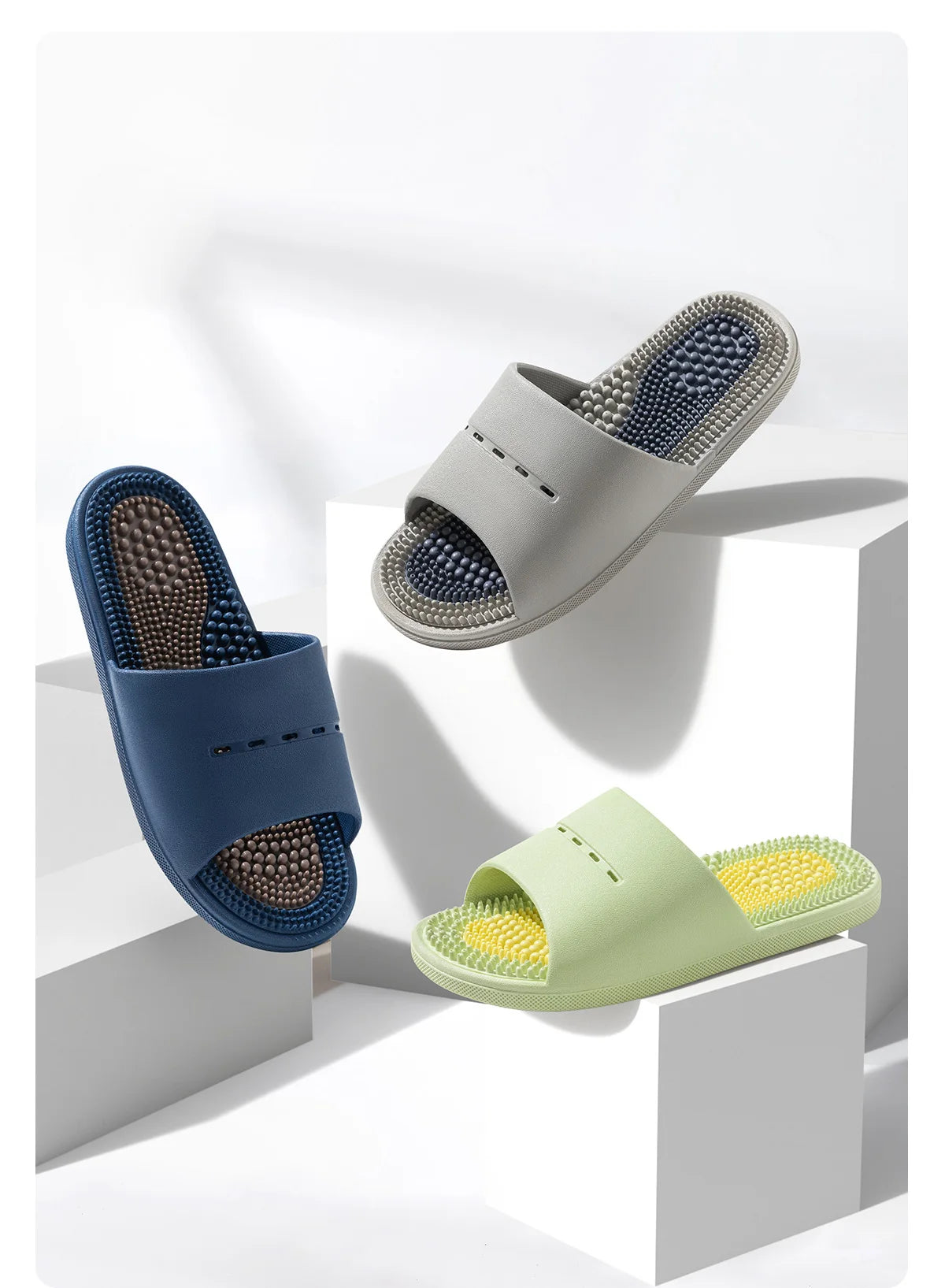 PVC Unisex Slippers Massage Wellness Home Slippers Comfortable Breathable Indoor Slippers