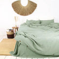 100% French Linen Natural Duvet Cover Soft Comfortable Quilt Comforter Cover Queen Durable Healthy Home Textiles Bedding