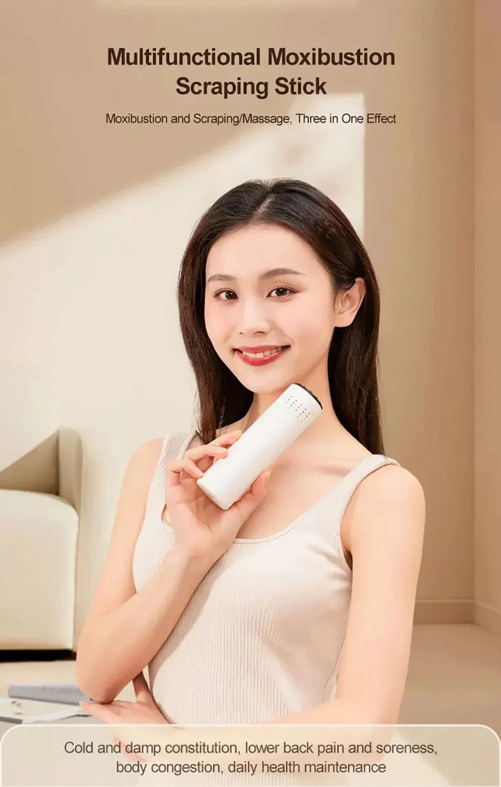 Moxibustion Scraping Massager Instrument Portable Intelligent Health and Wellness with Stone Moxibustion Scrap Board Accessories