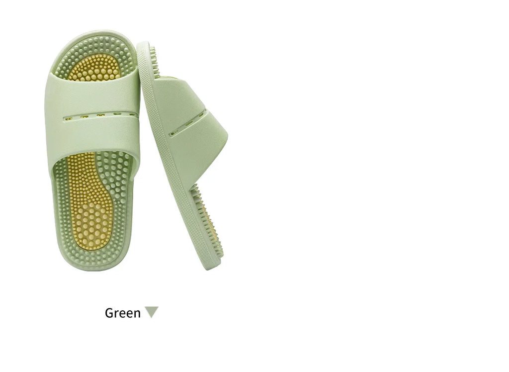 PVC Unisex Slippers Massage Wellness Home Slippers Comfortable Breathable Indoor Slippers