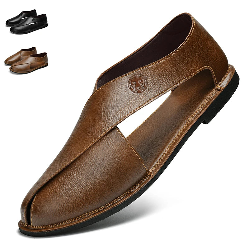 CLOHOO Men's Shoes Fashion Trendy Soft Sole Soft Surface Anti Slip Slippers Casual Comfortable Simple Light Beach Men's Sandals