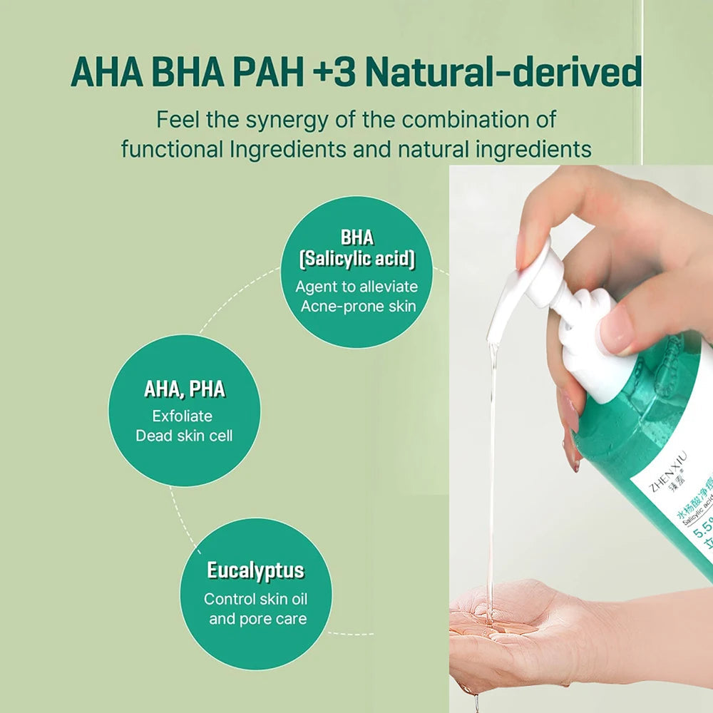 16.9 oz Salicylic Acid Body Wash, Gentle & Smoothing  Mild Exfoliating Daily Acne Body Wash Deep Cleanses Back Acne and Sebum SwiftNest