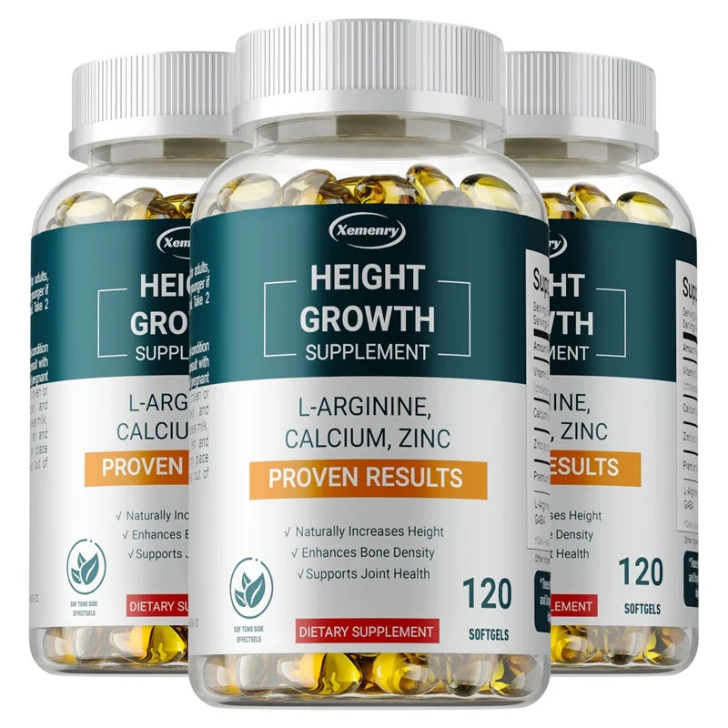 Height Growth Supplements - Supports Bone Health, Strengthens Bones, Is Well Absorbed, and Promotes Natural Height Growth