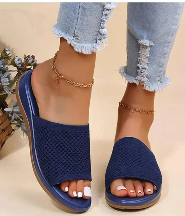 Women Sandals Elastic Force Slippers For Summer Shoes Women Flat Sandals Lightweight Summer Sandals Women's Footwear Female