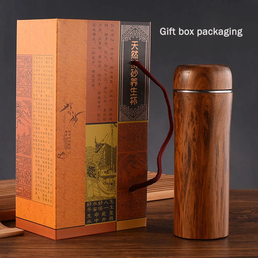 New purple clay tea cup with tea strainer, High-end business water cup, Purple clay liner office cup, Health wellness cup, 300ml