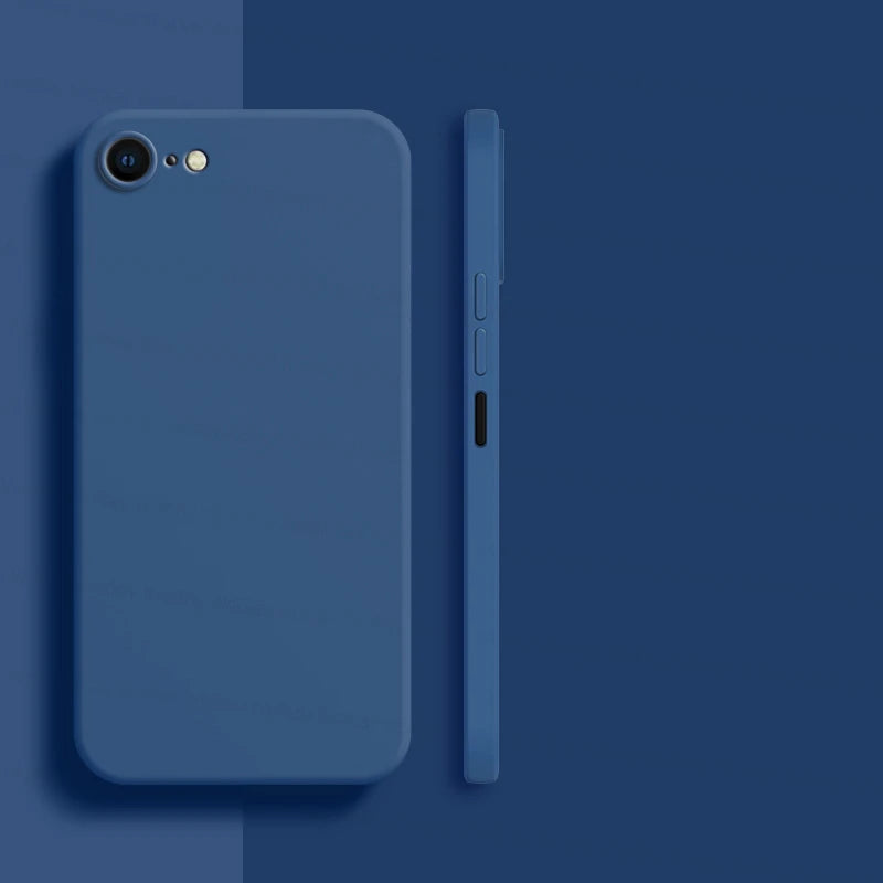 جراب لهاتف iphone 7 8 SE 2020 2022، جراب خلفي واقي من السيليكون السائل المقاوم للصدمات لهاتف iphone SE 2020 2022، جراب ناعم