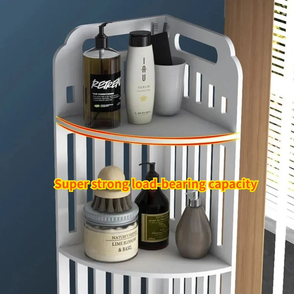 Bathroom Storage Cabinet Large Capacity Narrow Seam Storage Rack Waterproof Storage Rack Bathroom Floor Standing Storage Rack
