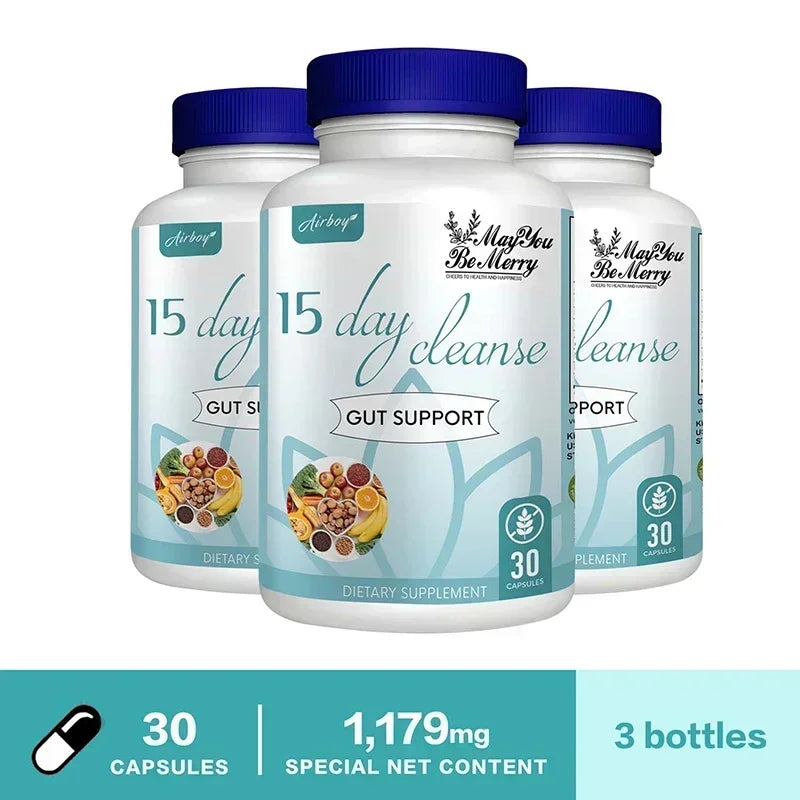 15 Day Cleanse - Intestinal Cleansing, Detoxification, Relieves Bloating, Promotes Digestion, Metabolism, and Weight Management