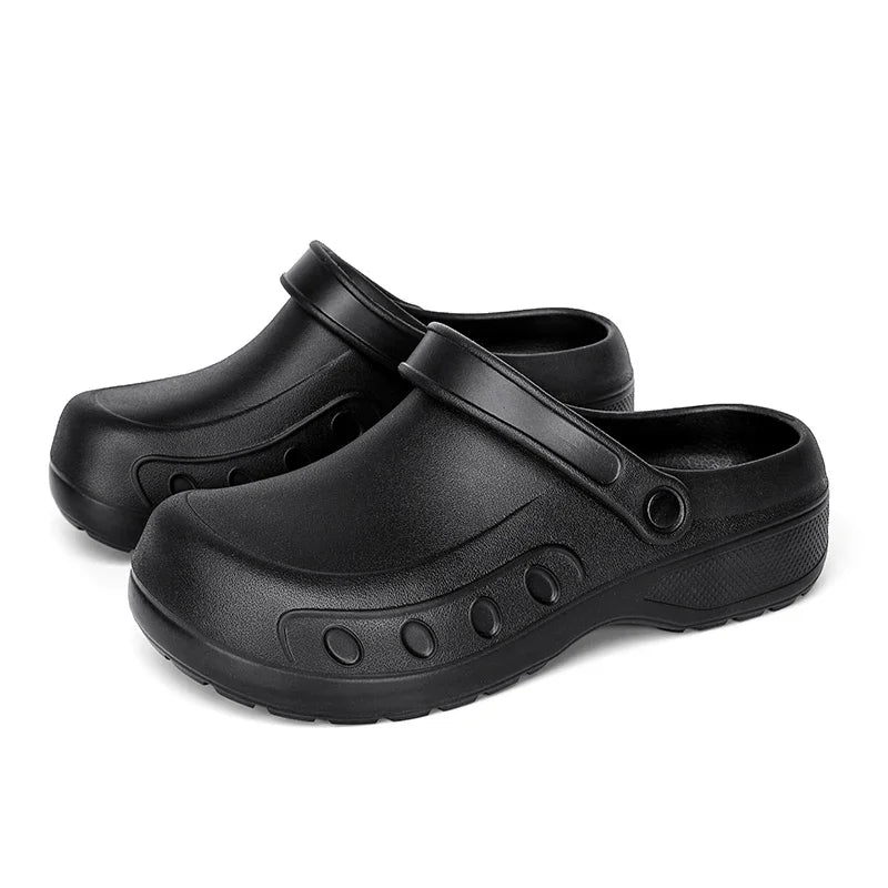 2025 Men's Casual Outdoor EVA Injection Molded Anti Slip Slippers Outsole Comfortable Garden Cloth Waterproof Sandals Size 39-48