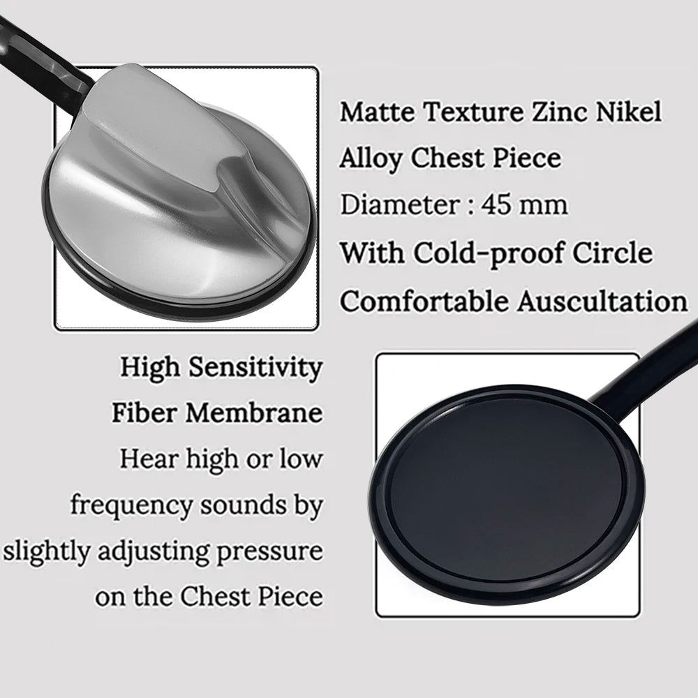 AiQUE Double Chest Piece Stethoscope Cardiology Heart Doctor Medical Stethoscope Professional Medical Equipment Medical Student