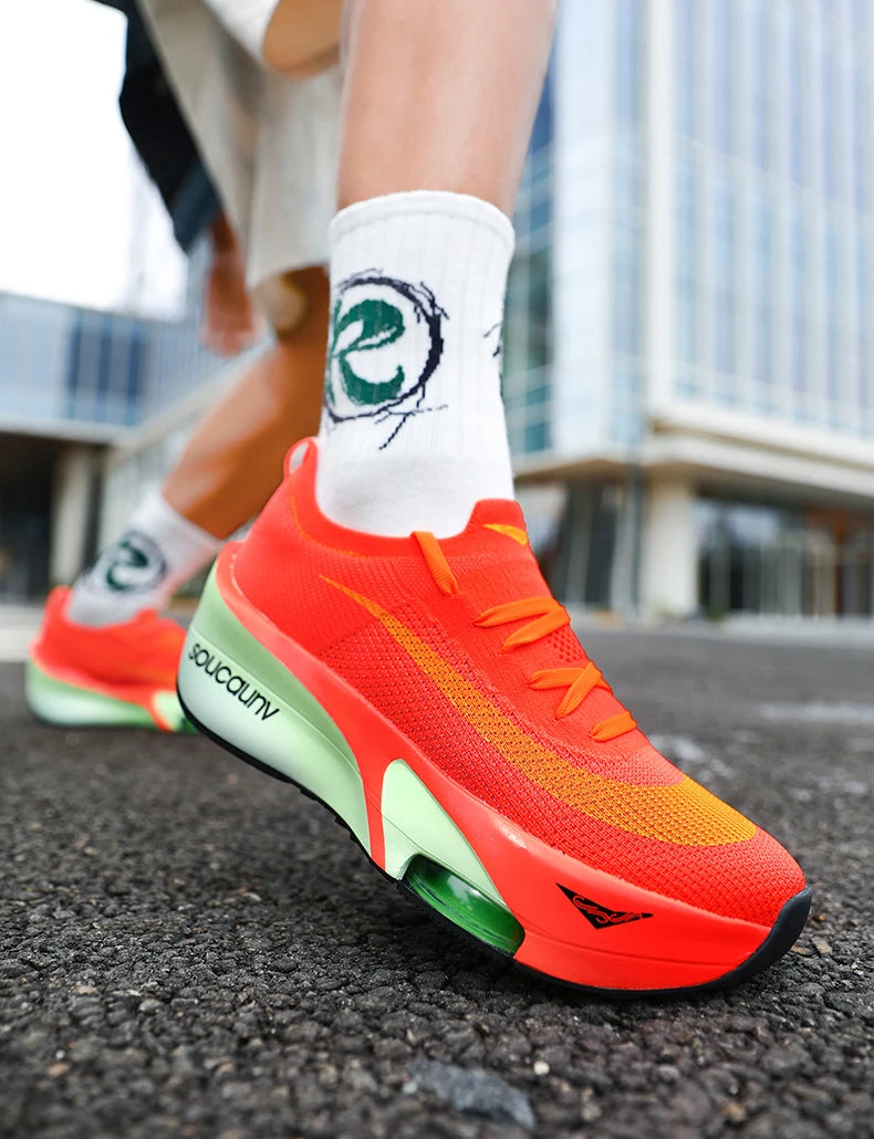 Air Cushion Running Shoes Speciality Marathon Men Sports Breathable Lightweight Women's Comfortable Nonskid Leisure Sneakers