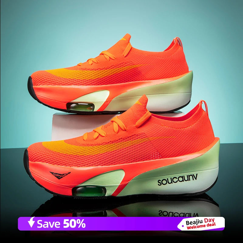 Air Cushion Running Shoes Speciality Marathon Men Sports Breathable Lightweight Women's Comfortable Nonskid Leisure Sneakers