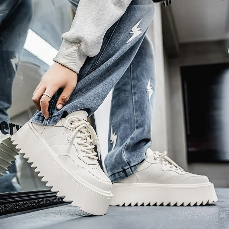2025 New High Quality Men's Shoes Thick Soled Height Increasing Casual Skateboarding Shoe for Outdoor Running Sports Shoes