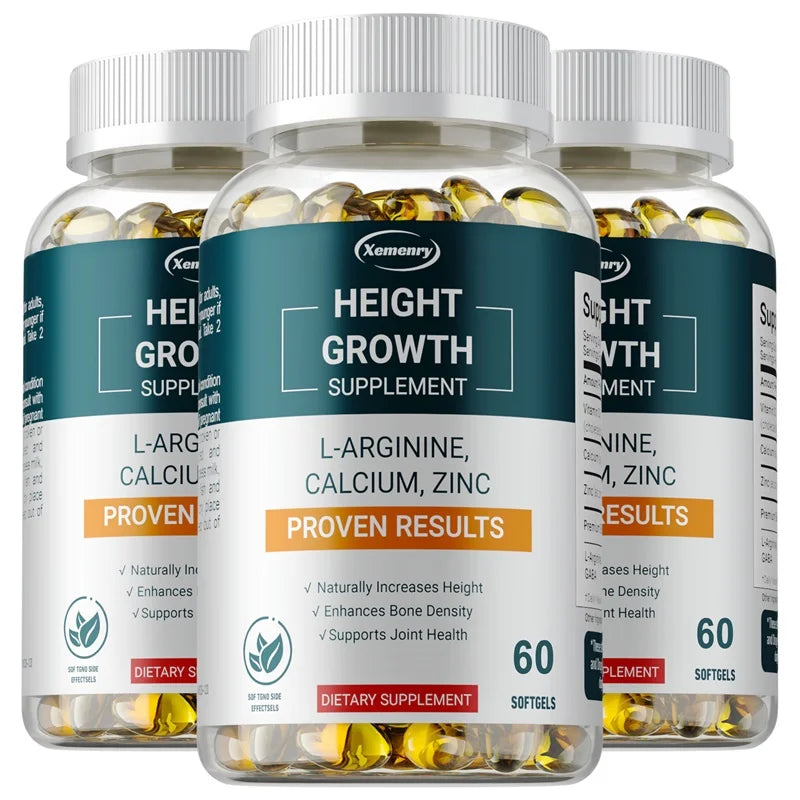 Height Growth Supplements - Supports Bone Health, Strengthens Bones, Is Well Absorbed, and Promotes Natural Height Growth