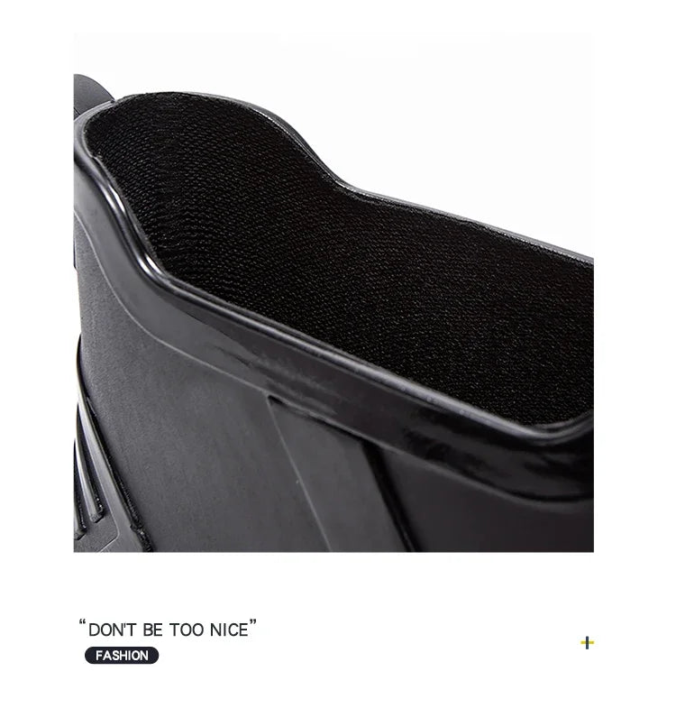 High Rain Boots Water Shoes Couple Chef Shoes Original Men Waterproof Raincoat Man Work Rubber Boots Men's Long Rubber Boot Boat