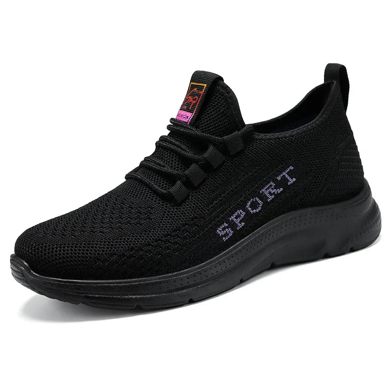 Sneakers 2025 New Fashion Wedge Platform Plus Size Casual Sports Shoes Women Lace-up Mesh Breathable Women's Vulcanized Shoes