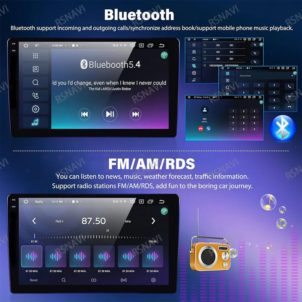Android 15 For Hyundai Classic Santa Fe 2000-2004 JAC S1 (Rein) 2005-2015 Car Radio Qualcomm BT GPS Navigation QLED 5G WIFI AUTO