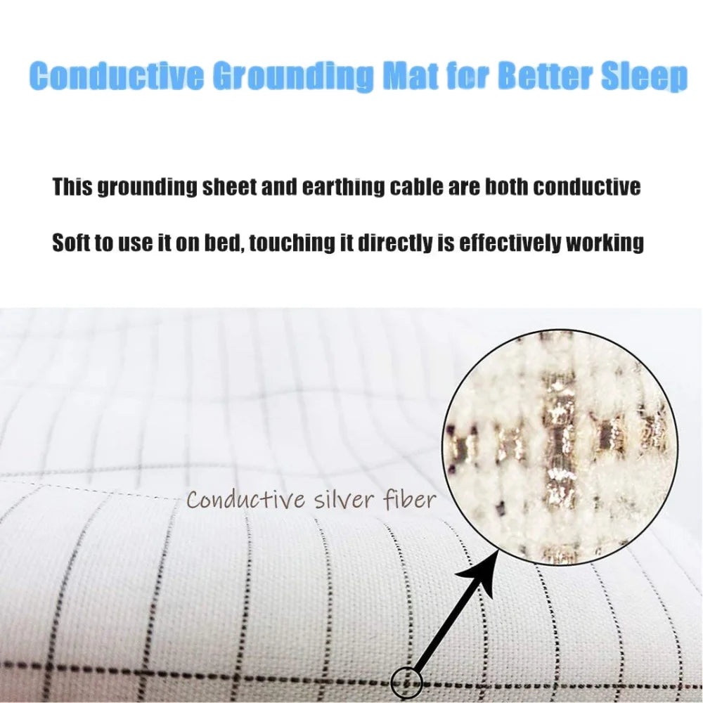 Grounding Sheets King Size - Organic Cotton and Silver Fiber, Grounding Fitted Sheet Wellness Sleep