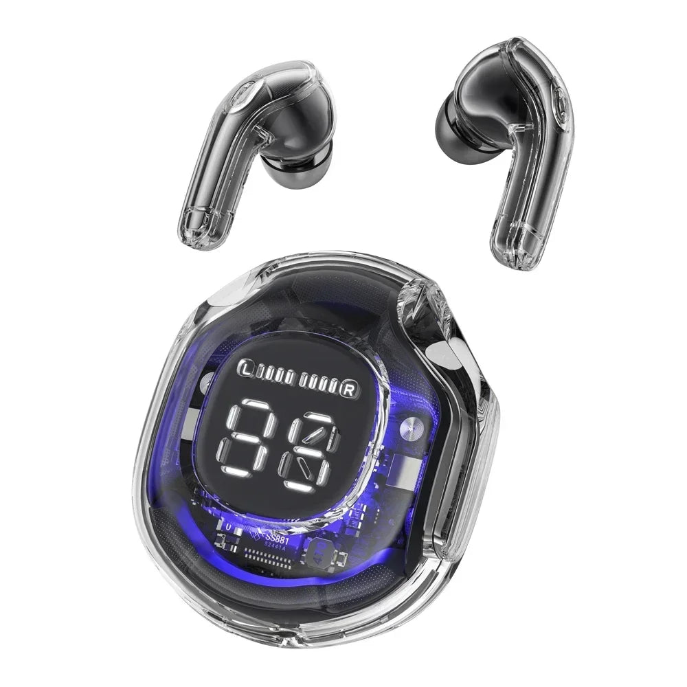 سماعة بلوتوث لاسلكية سماعات بلوتوث لاسلكية شاشة عرض رقمية LED سماعات أذن لاسلكية ستيريو للهواتف الذكية