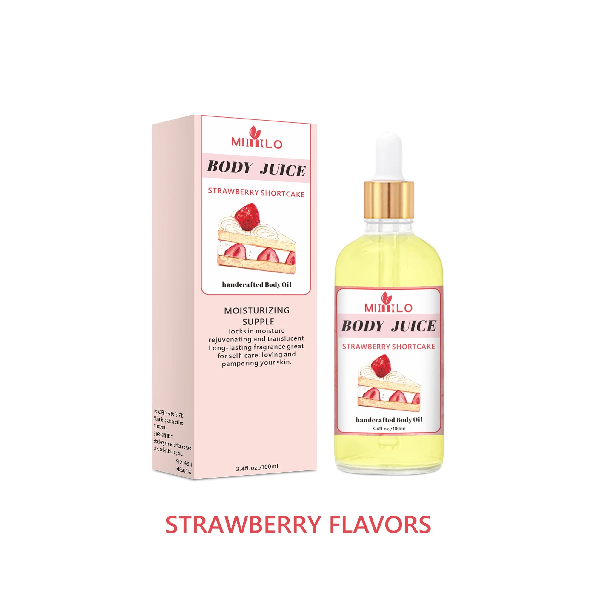 100ml Sweet Fragrance Body Oil Multiple Delightful Scents Moisturizing Nourishing Skin Care Lightweight Non Greasy Fast Absorbin