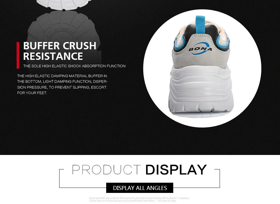 BONA 2023 New Designers Breathable Outdoor Light Weight Sneakers Women Platform Walking Shoes Ladies Feminino  Mujer