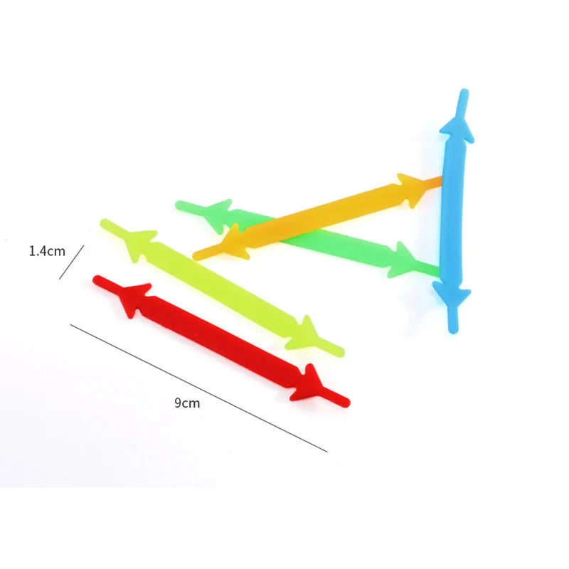 12Pcs Silicone Shoelaces for Shoes No Tie Shoe laces Elastic Laces Sneakers Kids Adult Rubber Shoelace One Size Fits All Shoes