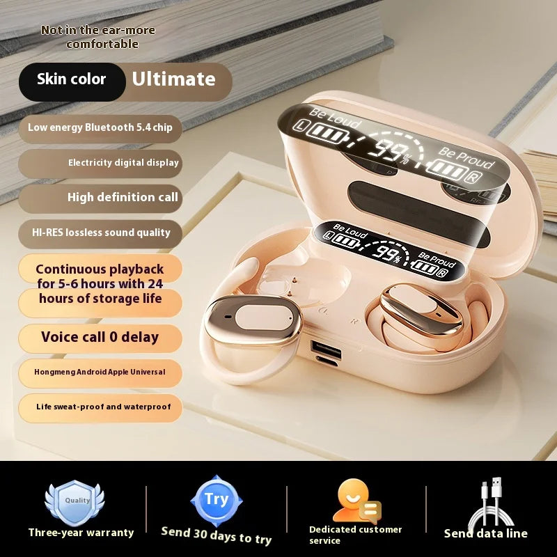 سماعة رأس رياضية لاسلكية تعمل بتقنية البلوتوث 5.4 مع ميكروفون وسماعة رأس للألعاب عالية الدقة ستيريو للهواتف الذكية