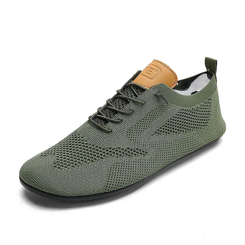 YRZL New Shoes for Men Mesh Breathable Sneaker Outdoor Soft Sole Comfortable Solid Color Flat Male Shoes Casual Walking Sneakers